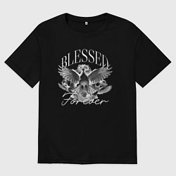 Мужская футболка оверсайз Blessed forever