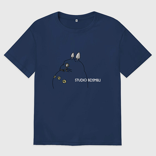 Мужская футболка оверсайз BDSMBLI / Тёмно-синий – фото 1