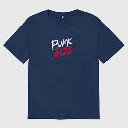 Футболка оверсайз мужская Punk jazz, цвет: тёмно-синий