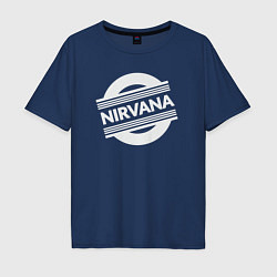 Футболка оверсайз мужская Rock Nirvana, цвет: тёмно-синий