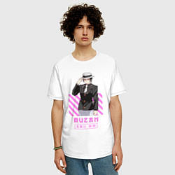 Футболка оверсайз мужская Клинок рассекающий демонов Muzan, цвет: белый — фото 2