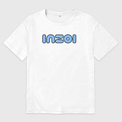 Мужская футболка оверсайз Inzoi синий логотип