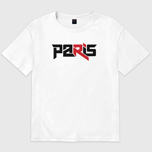 Мужская футболка оверсайз Paris / Белый – фото 1