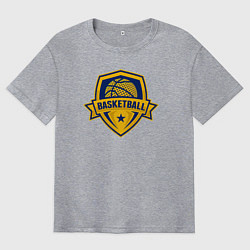 Футболка оверсайз мужская Basket team, цвет: меланж