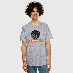 Футболка оверсайз мужская Basket play, цвет: меланж — фото 2