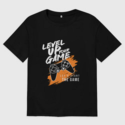 Футболка оверсайз мужская Следующий уровень твоей жизни, цвет: черный