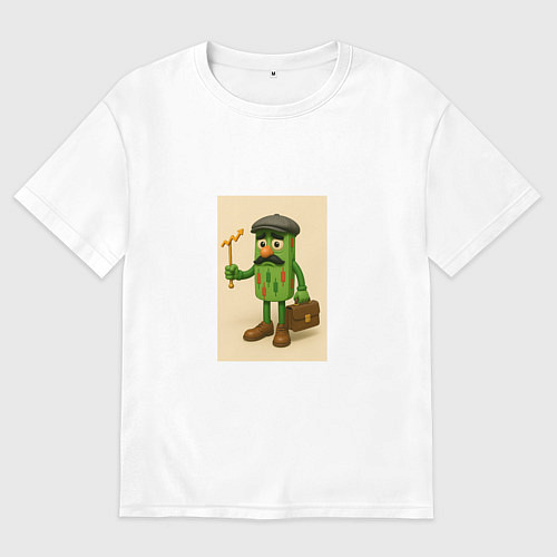 Мужская футболка оверсайз Gallinazzo Crypto / Белый – фото 1