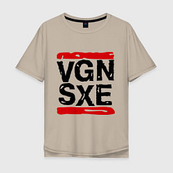 Мужская футболка оверсайз Vegan sXe