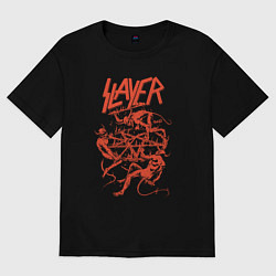 Мужская футболка оверсайз Slayer Demon Skull