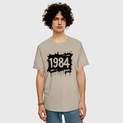 Футболка оверсайз мужская Ретро 1984, цвет: миндальный — фото 2