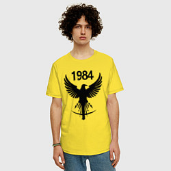 Футболка оверсайз мужская Орёл 1984, цвет: желтый — фото 2