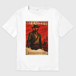 Футболка оверсайз мужская Red dead redemtion постер, цвет: белый