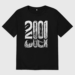 Футболка оверсайз мужская 2001 одиссея, цвет: черный