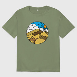Мужская футболка оверсайз Desert camel