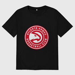 Футболка оверсайз мужская Атланта Хокс НБА, цвет: черный