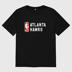 Футболка оверсайз мужская Атланта Хокс команда, цвет: черный