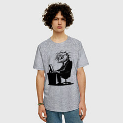 Футболка оверсайз мужская Офисный планктон как есть, цвет: меланж — фото 2