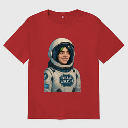 Мужская футболка оверсайз Билли Айлиш космонавт