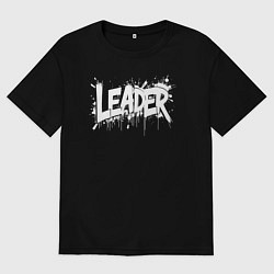 Футболка оверсайз мужская Лидерский взрыв, цвет: черный