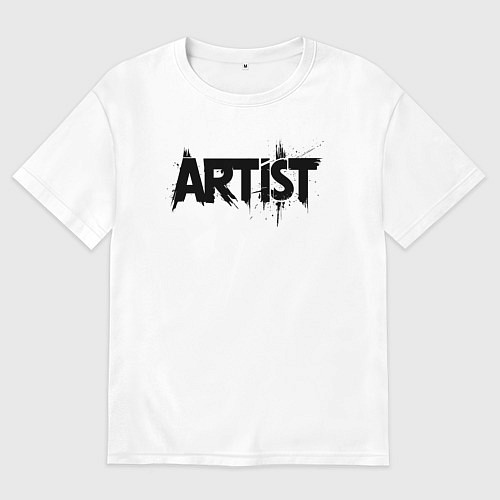 Мужская футболка оверсайз Художник в стиле граффити / Белый – фото 1