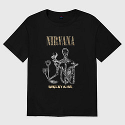 Футболка оверсайз мужская Nirvana incesticide, цвет: черный