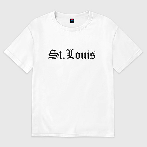 Мужская футболка оверсайз St Louis Missouri - USA / Белый – фото 1