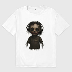 Футболка оверсайз мужская Bones хоррор кукла, цвет: белый