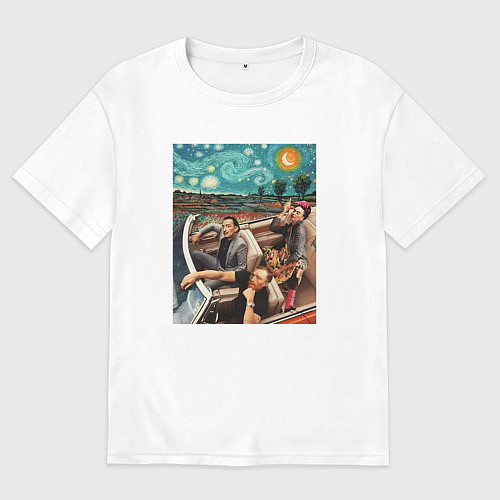 Мужская футболка оверсайз Однажды в искусстве / Белый – фото 1