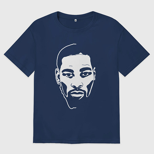Мужская футболка оверсайз Kevin Durant / Тёмно-синий – фото 1