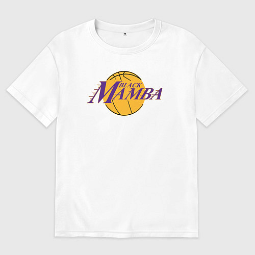 Мужская футболка оверсайз Black mamba / Белый – фото 1