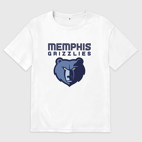 Мужская футболка оверсайз Мемфис Гриззлис - НБА / Белый – фото 1