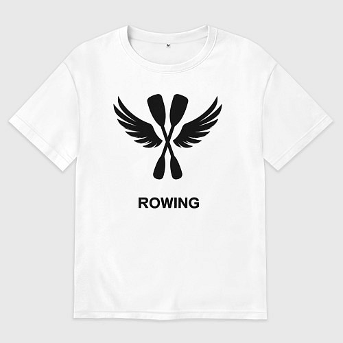 Мужская футболка оверсайз Гребные крылья весел / Белый – фото 1