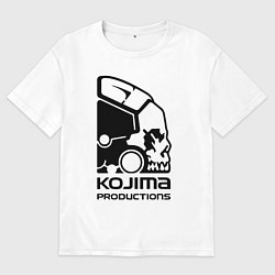 Футболка оверсайз мужская Kojima produktions logo, цвет: белый