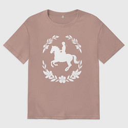 Мужская футболка оверсайз Всадник в венке