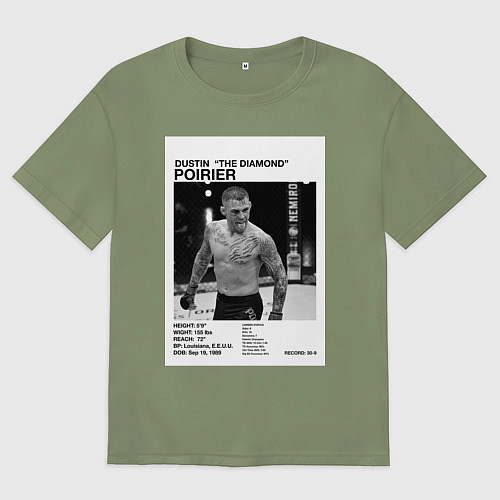 Мужская футболка оверсайз Дастин Порье плакат / Авокадо – фото 1