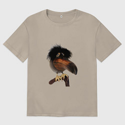 Футболка оверсайз мужская Скебоб, цвет: миндальный