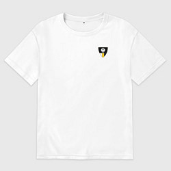 Футболка оверсайз мужская Щит с гербо Российской Империи Христианский, цвет: белый