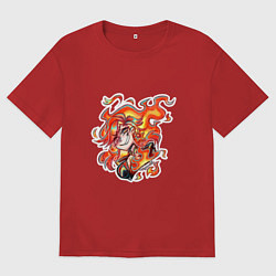 Футболка оверсайз мужская Мавуика Genshin Impact, цвет: красный