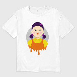 Футболка оверсайз мужская Кукла убийца, цвет: белый