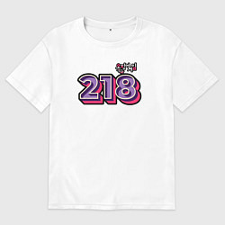 Футболка оверсайз мужская Игрок 218, цвет: белый