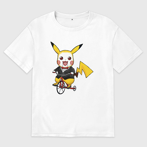 Мужская футболка оверсайз Pika saw / Белый – фото 1