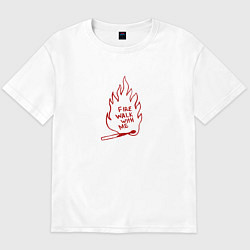 Мужская футболка оверсайз Fire Walk With Me