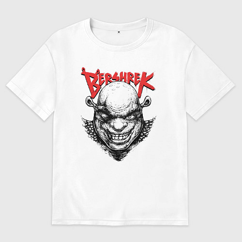 Мужская футболка оверсайз Берсерк Шрек / Белый – фото 1