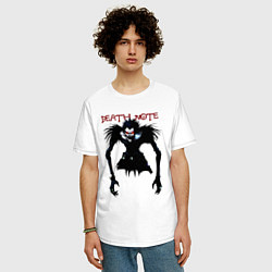 Футболка оверсайз мужская Death note Ryuk - темный, цвет: белый — фото 2