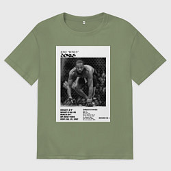 Футболка оверсайз мужская Джон Джонс постер, цвет: авокадо