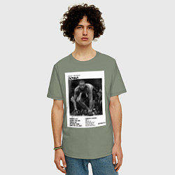 Футболка оверсайз мужская Джон Джонс постер, цвет: авокадо — фото 2