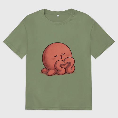 Мужская футболка оверсайз Такопи / Авокадо – фото 1