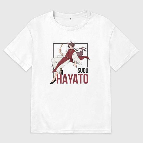 Мужская футболка оверсайз Hayato - Ветролом / Белый – фото 1