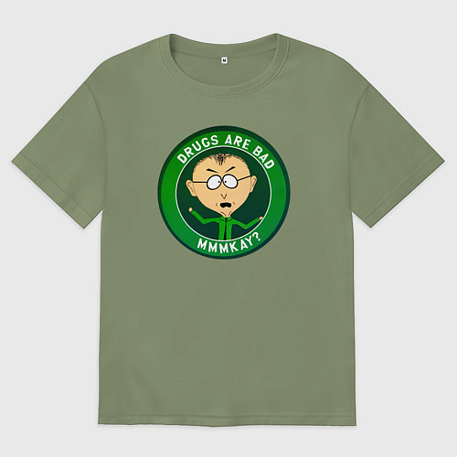 Мужская футболка оверсайз Мистер Маки / Авокадо – фото 1