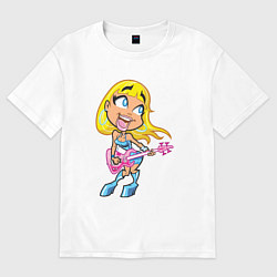 Мужская футболка оверсайз Роковая блондинка